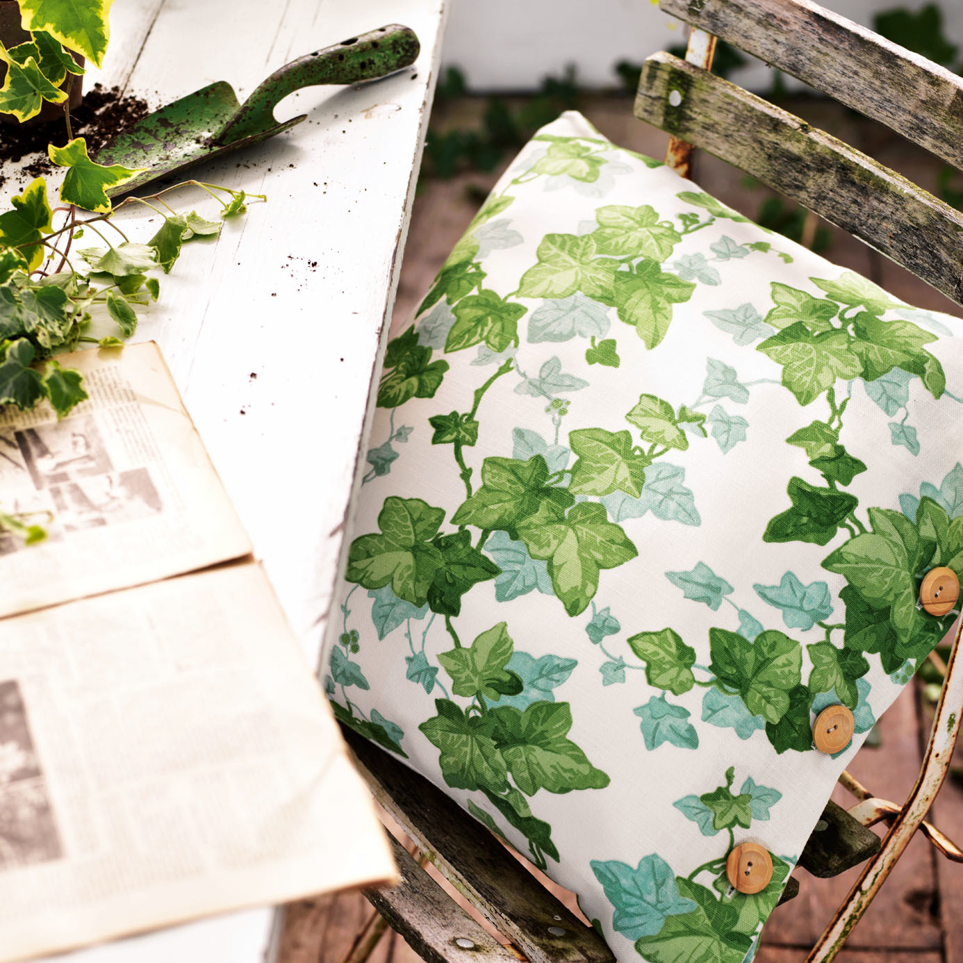 Hedera Green Fabric by SAN